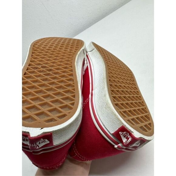 Vans Old Skool Sneakers Red Men's 9.5 Canvas Lace Up Low 500714 - Picture 8 of 10